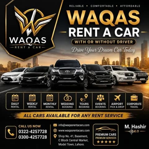 Waqas rent a cars, travels and tours